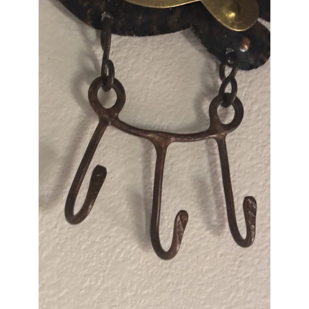 Cesar Vasquez Chile Copper Brass & Enamel Rooster handcrafted Wall Hanging